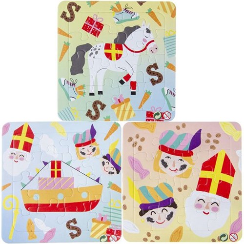 Puzzle Sinterklaas cartone 16 pezzi giocattolo educativo multicolore