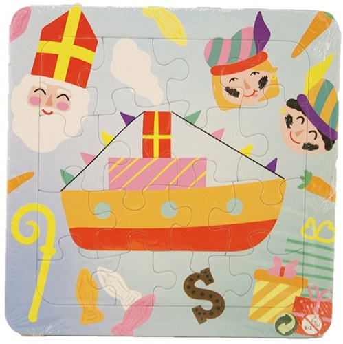 Puzzle Sinterklaas cartone 16 pezzi giocattolo educativo multicolore-3