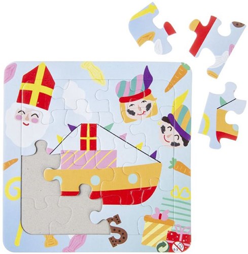 Puzzle Sinterklaas cartone 16 pezzi giocattolo educativo multicolore-2