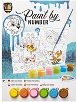 Grafix dipingere con i numeri animali - kit pittura per bambini-3