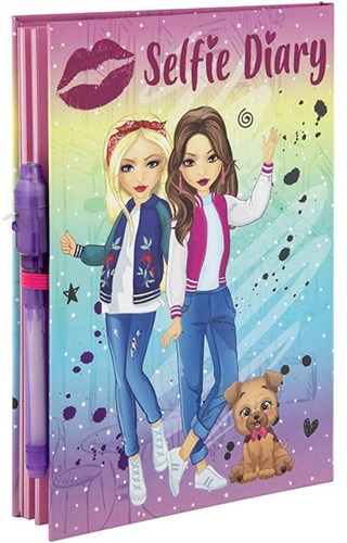 Diario segreto penna magica quaderno bambini rosa-2