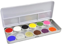 Palette trucco ad acqua 12 colori per bambini e adulti