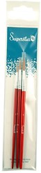 Set pennelli sintetici trucco pennello rosso 3 pezzi per bambini