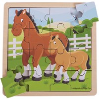 Puzzle di cavallo e puledro Bigjigs-2