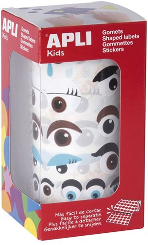 APLI Kids set di adesivi occhi multicolore metallici per lavoretti creativi