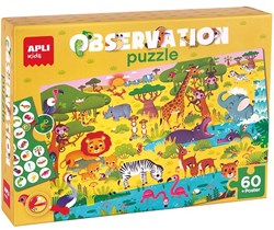 APLI Kids APLI - Puzzle di osservazione della giungla per bambini (60 pezzi)