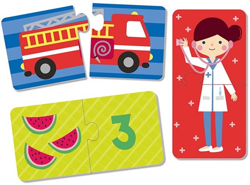 APLI Kids set puzzle - veicoli, numeri e mestieri - giocattolo educativo-2