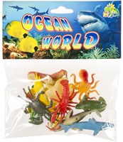 Animali oceanici giocattolo mini set figure 12 pezzi plastica-3