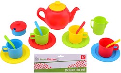 Johntoy set da tè giocattolo 17 pezzi Home and Kitchen multicolore plastica
