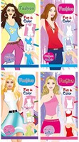 Color Fun Fashion World libro da colorare con adesivi e stencil per bambini-2
