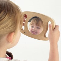 TickiT specchio a mano in legno giocattolo educativo specchio piano