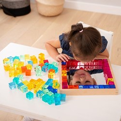 TickiT giocattolo educativo Gem Cube Mirror Tray colorato e creativo