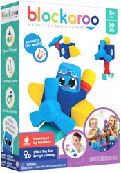 Blockaroo set aereo magnetico blocchi schiuma giocattolo da bagno 10pz