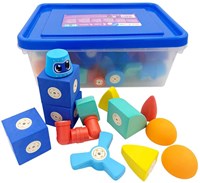 Blockaroo gioco di costruzione magnetico blocchi in schiuma 60 pezzi giocattolo da bagno