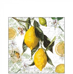 Ambiente tovaglioli stampa limone 25x25cm carta FSC estate