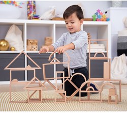 TickiT set di blocchi architetto in legno - faggio naturale - 28 pezzi