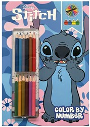 Twisk libro da colorare Stitch colorare con i numeri con matite - Divertimento Disney