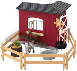 Schleich fattoria stalla delle capre giocattolo - playset per bambini