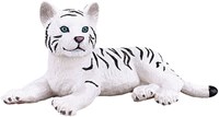 Mojo Giocattolo della fauna selvatica Tigre bianca cucciolo sdraiato - 387015