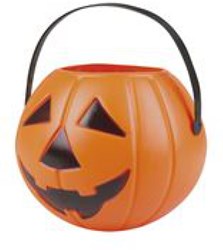 Twisk secchiello zucca arancione Halloween trick-or-treat 14x16 cm