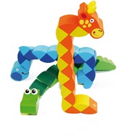 Eduplay puzzle animale in legno serpente - giocattolo colorato per bambini-2