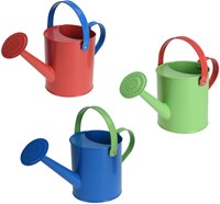 Annaffiatoio giocattolo in metallo per bambini blu per giardino e sabbiera