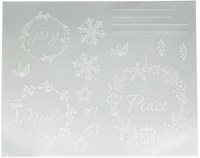 Adesivo finestra decorazione Natale fiocchi stelle 50cm cameretta-2