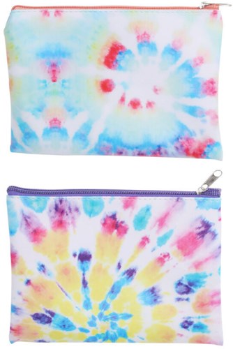 Astuccio tie-dye colorato in plastica PU per bambini scuola