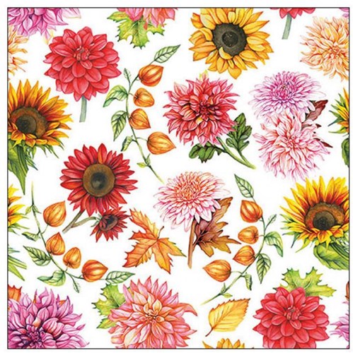 Ambiente tovaglioli fiori autunnali 33cm decorazione tavola carta