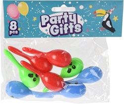Maracas palline samba giocattolo colorato 8 pezzi regalini festa bambini