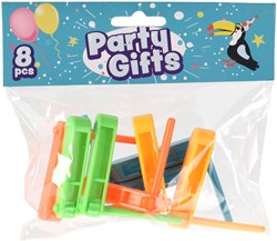 Ratel giocattolo set 8 sonagli colorati in plastica per feste bambini