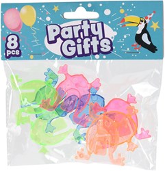 Bomboniere rana saltellante 8 pezzi giocattolo plastica colorata festa