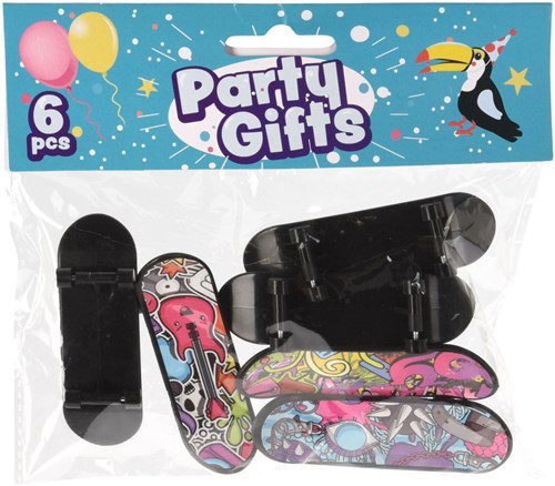 Set di skateboard da dito giocattolo - 6 mini skateboard colorati