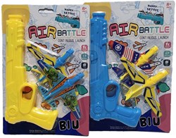 Aeroplano giocattolo con launcher - aereo in plastica 22cm - pistola lanciatore