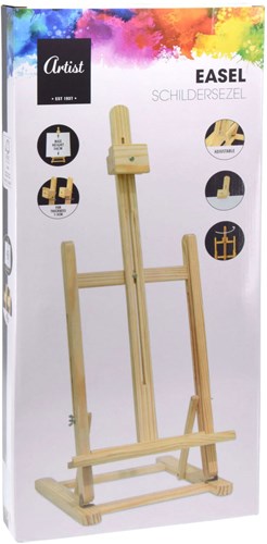 Cavalletto in legno regolabile 56cm accessori pittura modello da tavolo FSC