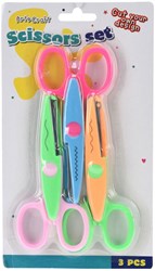 Koopman forbici bambini set bricolage multicolore 3 pezzi plastica