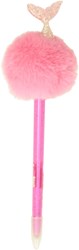 Penna a sfera sirena con pompom - accessorio colorato per bambini