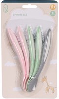 Cucchiaini per bambini set pastello plastica – cucchiaini colorati 5 pezzi