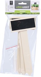Etichetta pianta lavagna in legno set giardinaggio 21cm 4 pezzi