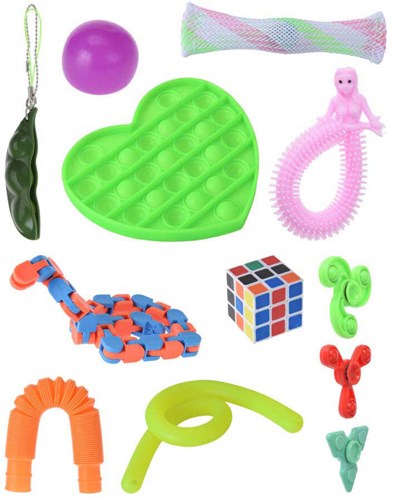 Set giocattoli fidget giocattoli sensoriali colorati 12 pezzi-2