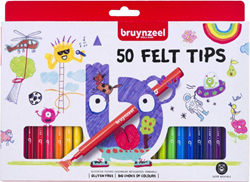 Bruynzeel pennarelli set - 50 pennarelli colorati per bambini