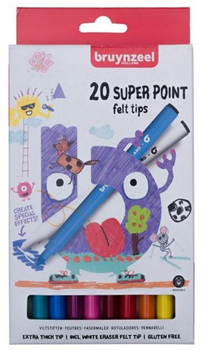 Bruynzeel pennarelli Super Point set 20 colori - giocattolo creativo