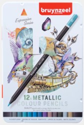 Bruynzeel matite colorate metalliche - 12 pezzi in scatola per disegno