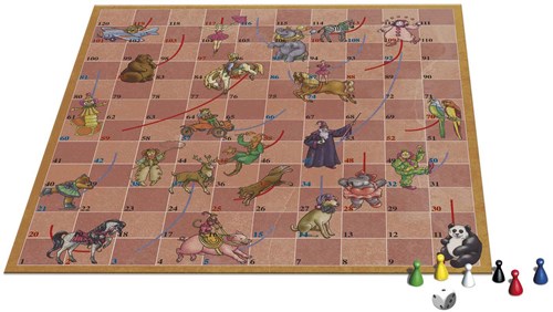 Gioco da tavolo Spellen van toen Circo Serpenti e Scale gioco famiglia cartone-2