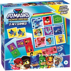PJ Masks raccolta giochi 3-in-1 gioco carte lotto domino memo bambini