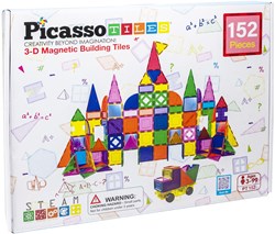 Picasso Tiles set di costruzioni magnetiche con specchi - 152 pezzi - giocattolo educativo