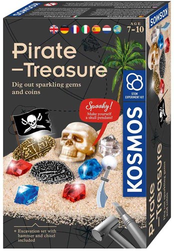 Kosmos Dig Out set di scavo tesoro dei pirati - giocattolo educativo - caccia al tesoro