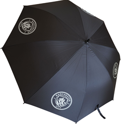 Team Merchandise ombrello Manchester City - grande ombrello da golf nero
