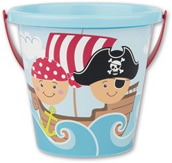 Androni Giocattoli secchiello spiaggia pirata plastica 17 cm multicolore