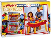 Tavolo da gioco tavolo da costruzione Unico grande giallo con mattoncini - giocattolo